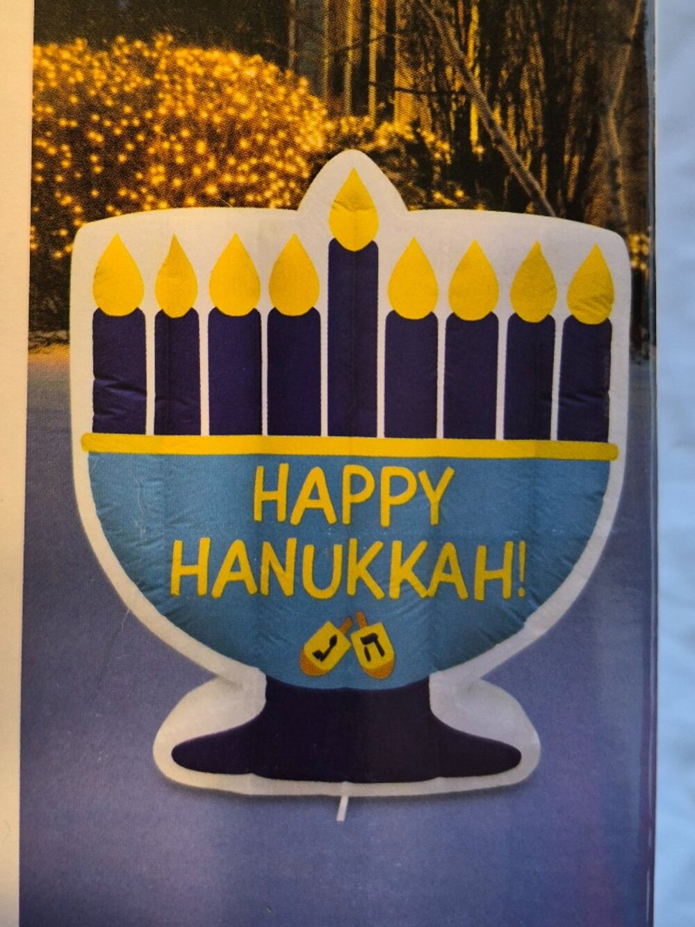 NEW 4 ft Huntington Home Hannukah Channuka Inflatable Menorah Yard Decoration - Picture 3 of 5